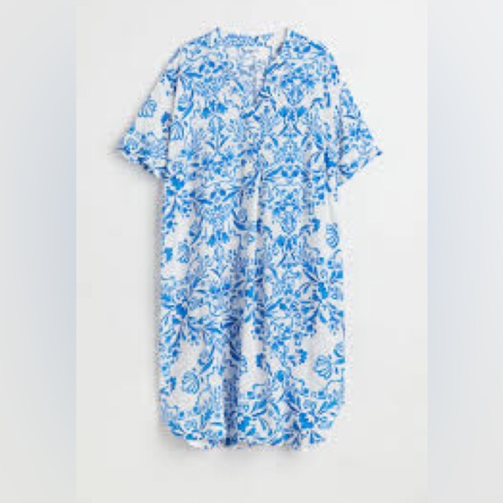 H&M Blue and White Floral Dress Small - Picture 11 of 11
